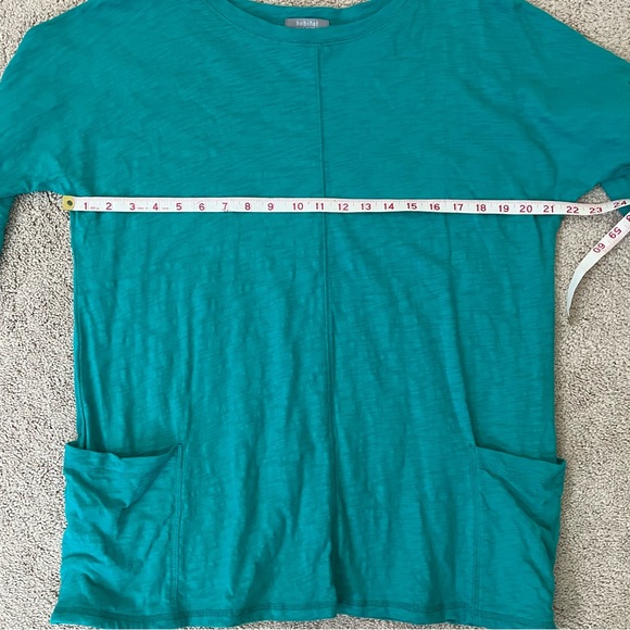 Habitat Turquoise Cotton Slub Oversized Tunic Top with Pockets Women’s Size M - Picture 7 of 11